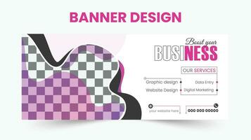 Creative and modern web banner template for business. pro vector. vector