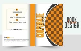 Modern book cover design with orange color. pro vector. vector