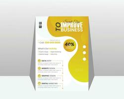 Corporate modern flyer Design Template in A4. creative flyer design free vector. vector