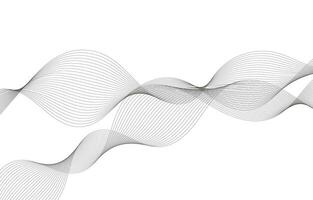 Lines for the Background. Black Stripes on a White Background. Curved Wavy Line, Smooth Stripe. vector