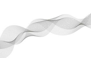 Lines for the Background. Black Stripes on a White Background. Curved Wavy Line, Smooth Stripe. vector