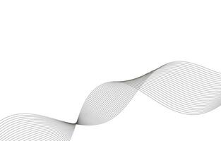 Lines for the Background. Black Stripes on a White Background. Curved Wavy Line, Smooth Stripe. vector