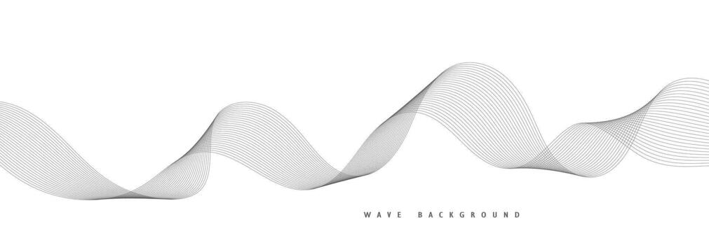 líneas para el antecedentes. negro rayas en un blanco antecedentes. curvo ondulado línea, suave raya. vector