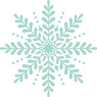 Snowflake green with transparent background vector