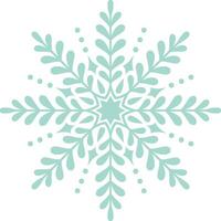 Snowflake green with transparent background vector