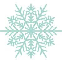 Snowflake turquoise with transparent background vector
