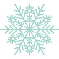 Snowflake turquoise with transparent background vector