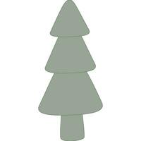 Fir tree, Christmas tree in green with a transparent background vector