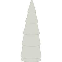 Fir tree, Christmas tree in light gray with a transparent background vector