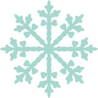 Snowflake turquoise with transparent background vector