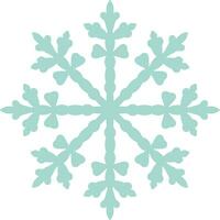 Snowflake turquoise with transparent background vector