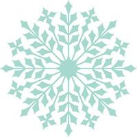 Snowflake green with transparent background vector