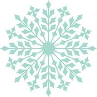 Snowflake green with transparent background vector