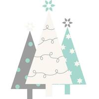 linda Navidad árboles, Navidad arboles con transparente antecedentes vector