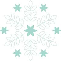 Snowflake green with transparent background vector