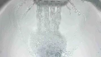 Forceful Clear Water Flow with Bubbles video