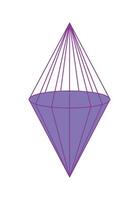 Rhombus wireframe icon in y2k style. Vector illustration