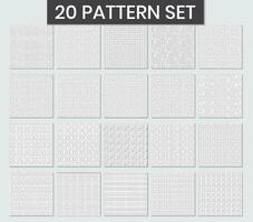 Set of 20 Geometric Pattern Vector Background