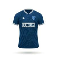 3d realista fútbol jersey vector