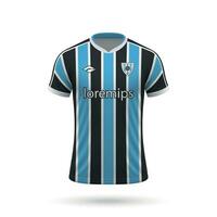 3d realista fútbol jersey vector