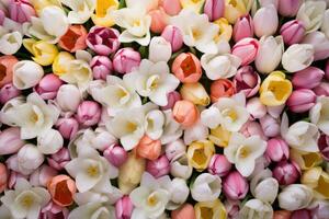 AI Generated Rose bloom love floral white blossom bouquet nature pink gift wedding flower bunch photo