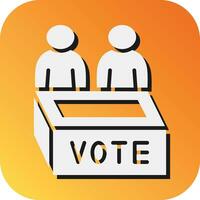 votantes vector glifo degradado antecedentes icono para personal y comercial usar.