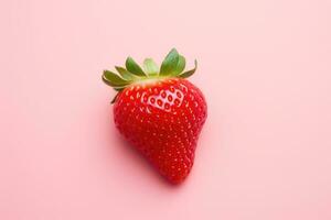 AI Generated Berry healthy background food summer pink fruit juicy delicious strawberry diet green photo