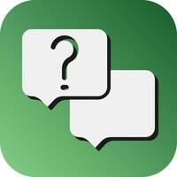 Faq Vector Glyph Gradient Background Icon For Personal And Commercial Use.