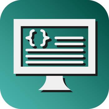 web codificación vector glifo degradado antecedentes icono para personal y comercial usar.