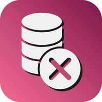 Delete Data Vector Glyph Gradient Background Icon For Personal And Commercial Use.