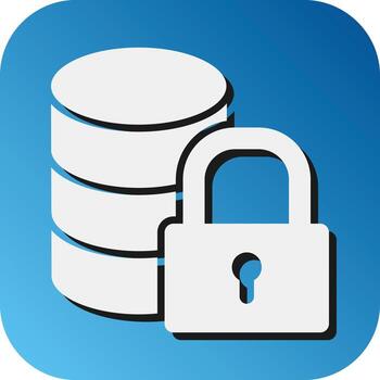 seguro datos vector glifo degradado antecedentes icono para personal y comercial usar.