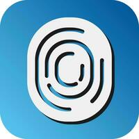 Finger Print Vector Glyph Gradient Background Icon For Personal And Commercial Use.