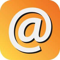 At Sign Vector Glyph Gradient Background Icon For Personal And Commercial Use.
