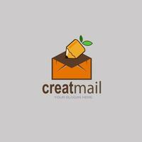 creatmail log design,soft and nature. vector