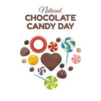 National Chocolate Candy Day design template good for celebration usage. candy vector image. candy vector design. vector eps 10.