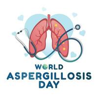 World Aspergillosis Day design template good for celebration usage. lung vector template. vector eps 10.