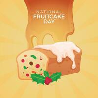 National Fruitcake Day design template good for celebration usage. fruitcake vector design. cake vector. eps 10.