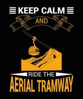 Aerial tramways t shirt design vector