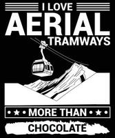 Aerial tramways t shirt design vector