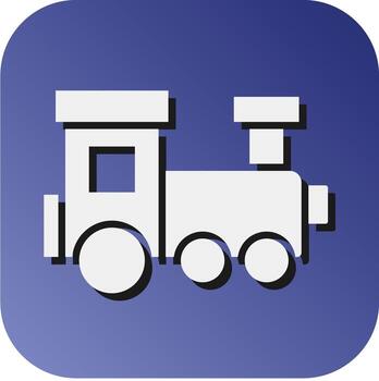 Train Vector Glyph Gradient Background Icon For Personal And Commercial Use.