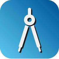 Drawing Compass Vector Glyph Gradient Background Icon For Personal And Commercial Use.