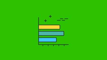 a bar chart with a green background video