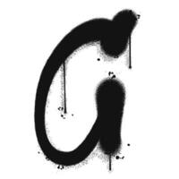 Vector graffiti spray paint alphabet C in isolated background