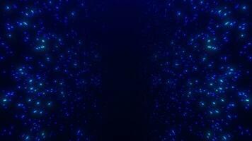 Technology futuristic abstract digital blue background of flying through time and space. Tunnel to space video