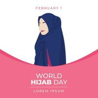 World Hijab Day design template good for celebration usage. hijab vector design template. hijab vector. eps 10. banner template.
