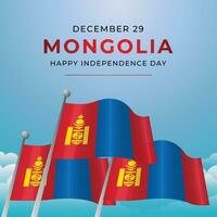 Mongolia independencia día diseño modelo bueno para celebracion uso. Mongolia bandera. bandera vector modelo. vector eps 10