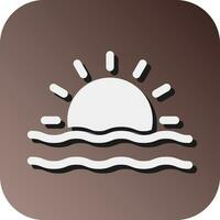 Sunset Vector Glyph Gradient Background Icon For Personal And Commercial Use.