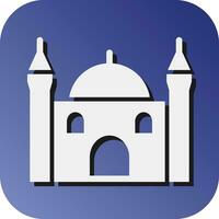 Mosque Vector Glyph Gradient Background Icon For Personal And Commercial Use.