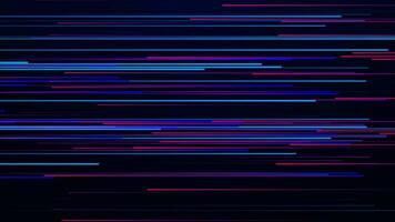 Bright light horizontal stripes Movement of a stream of luminous bright particles. Glowing Neon Lights. Seamless loop video