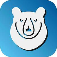Polar Bear Vector Glyph Gradient Background Icon For Personal And Commercial Use.